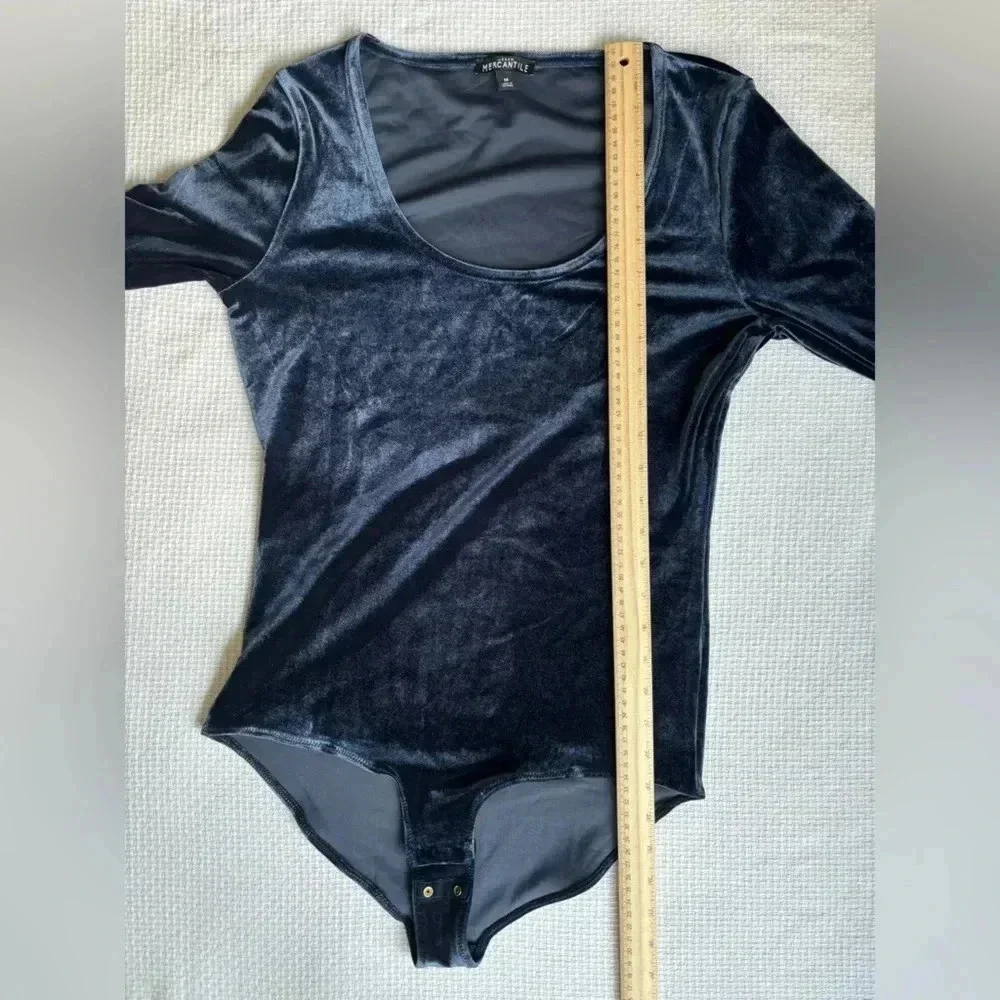 J Crew Mercantile Bodysuit M velour velvet preppy cozy holiday capsule fall 80s
